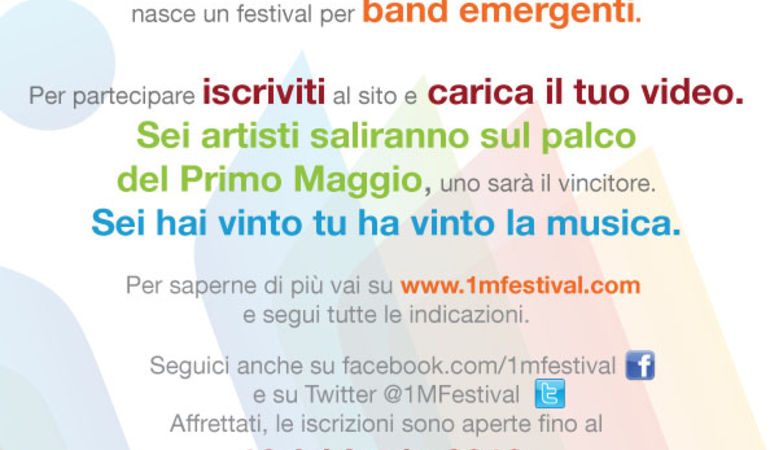 1MFestival, contest per gruppi emergenti