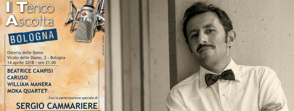 Sabato 14 aprile: William Manera sul palco dell'Osteria delle Dame per il Tenco Ascolta!